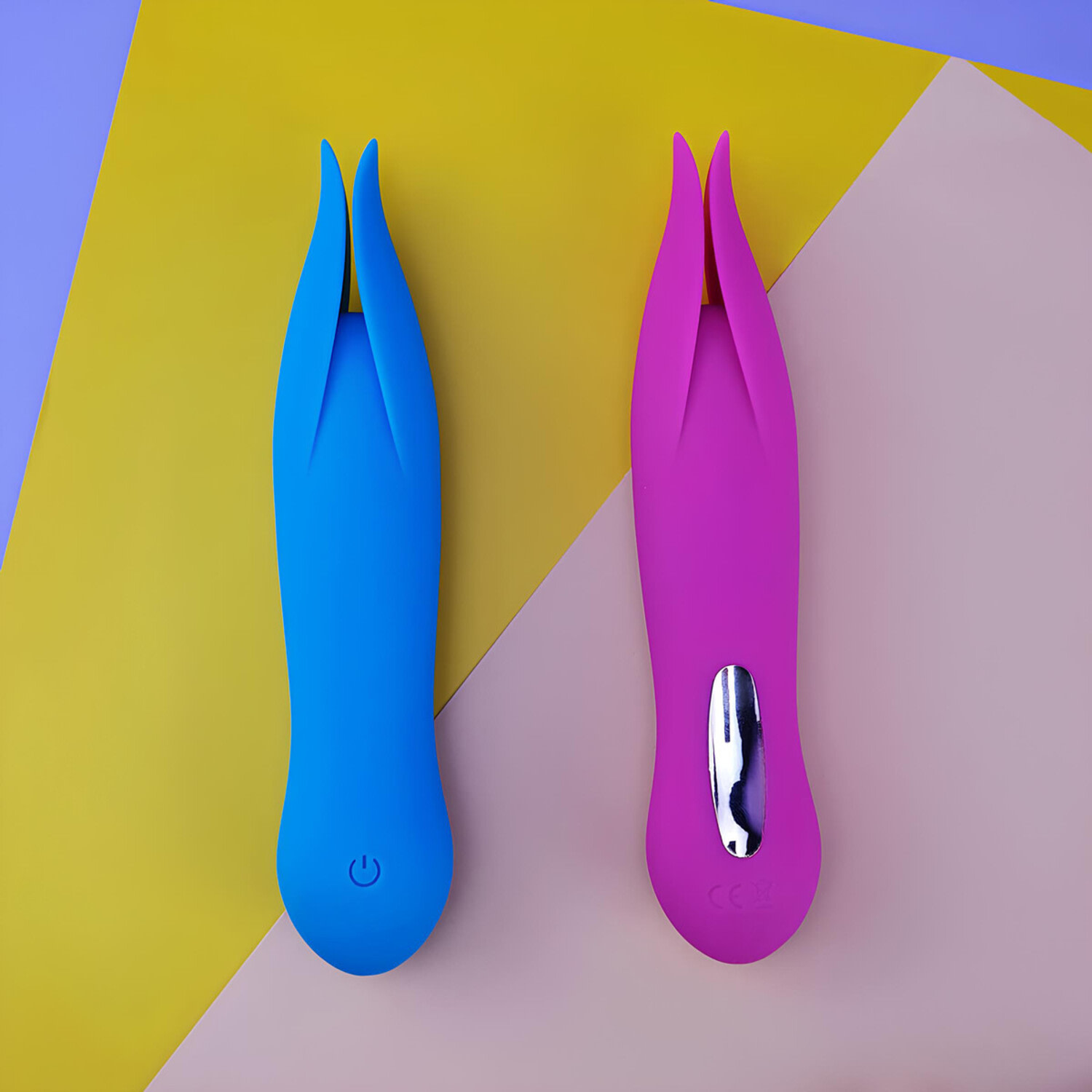 Vibrador com Ponta Bifurcada - Pink | Hidden Sweetie