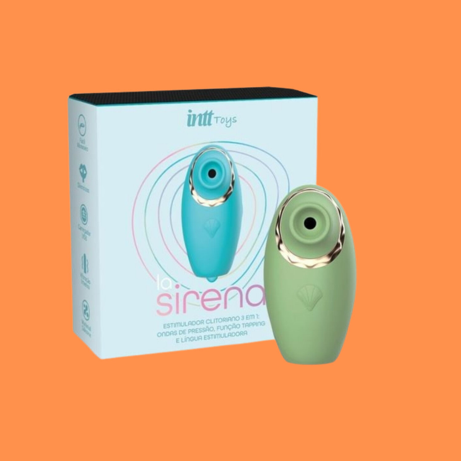 Vibrador com Pulsações e Estímulos - Verde Claro | La Sirena