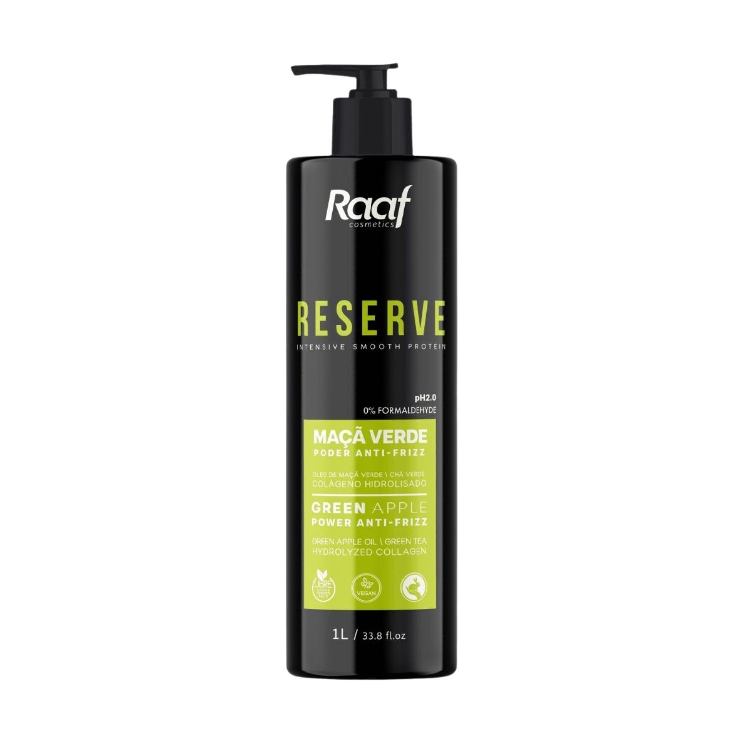 Selante Capilar Orgânico Progressiva Reserve Green Apple Raaf Cosmetics - 1l