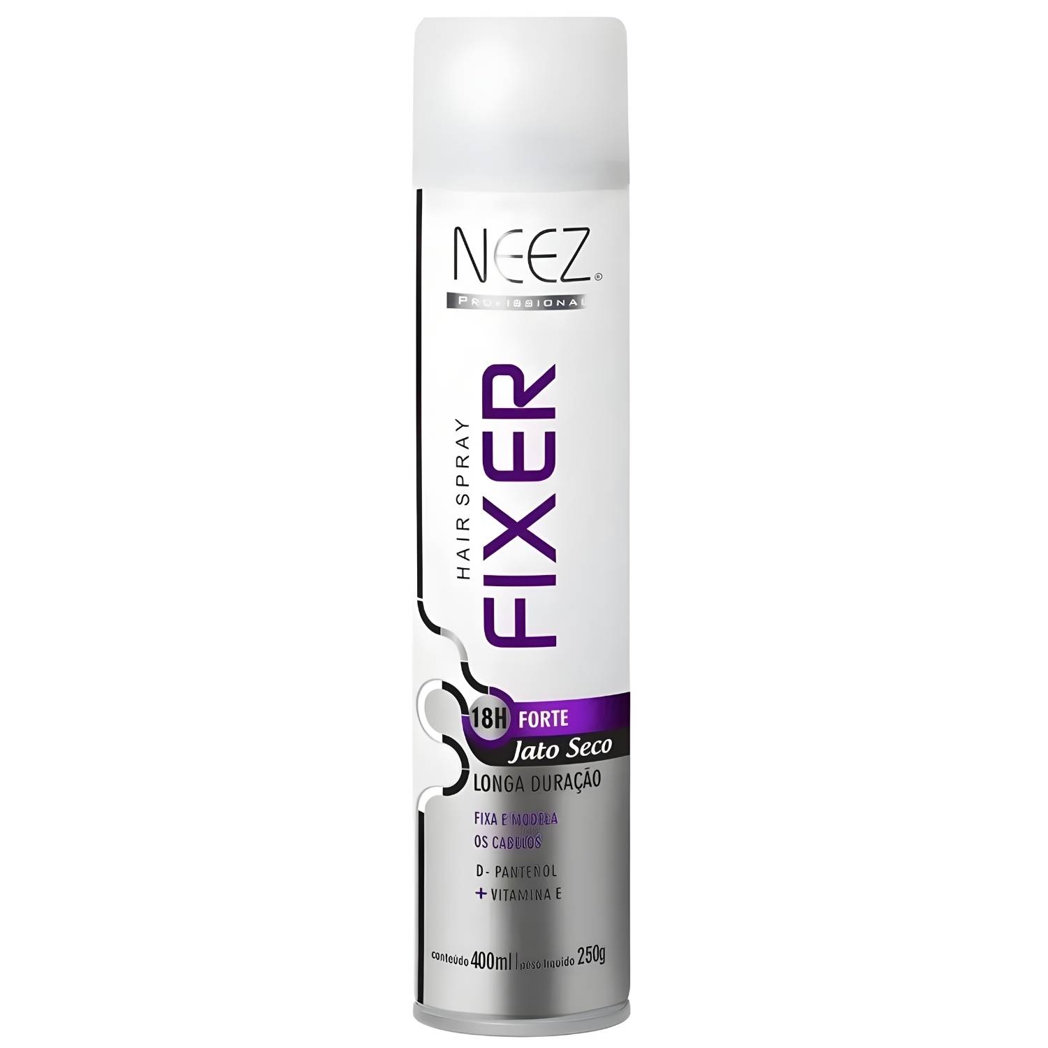 Spray Fixador De Cabelo Profissional Neez Laque Capilar Fixação Forte Jato Seco 18 Horas 400ml