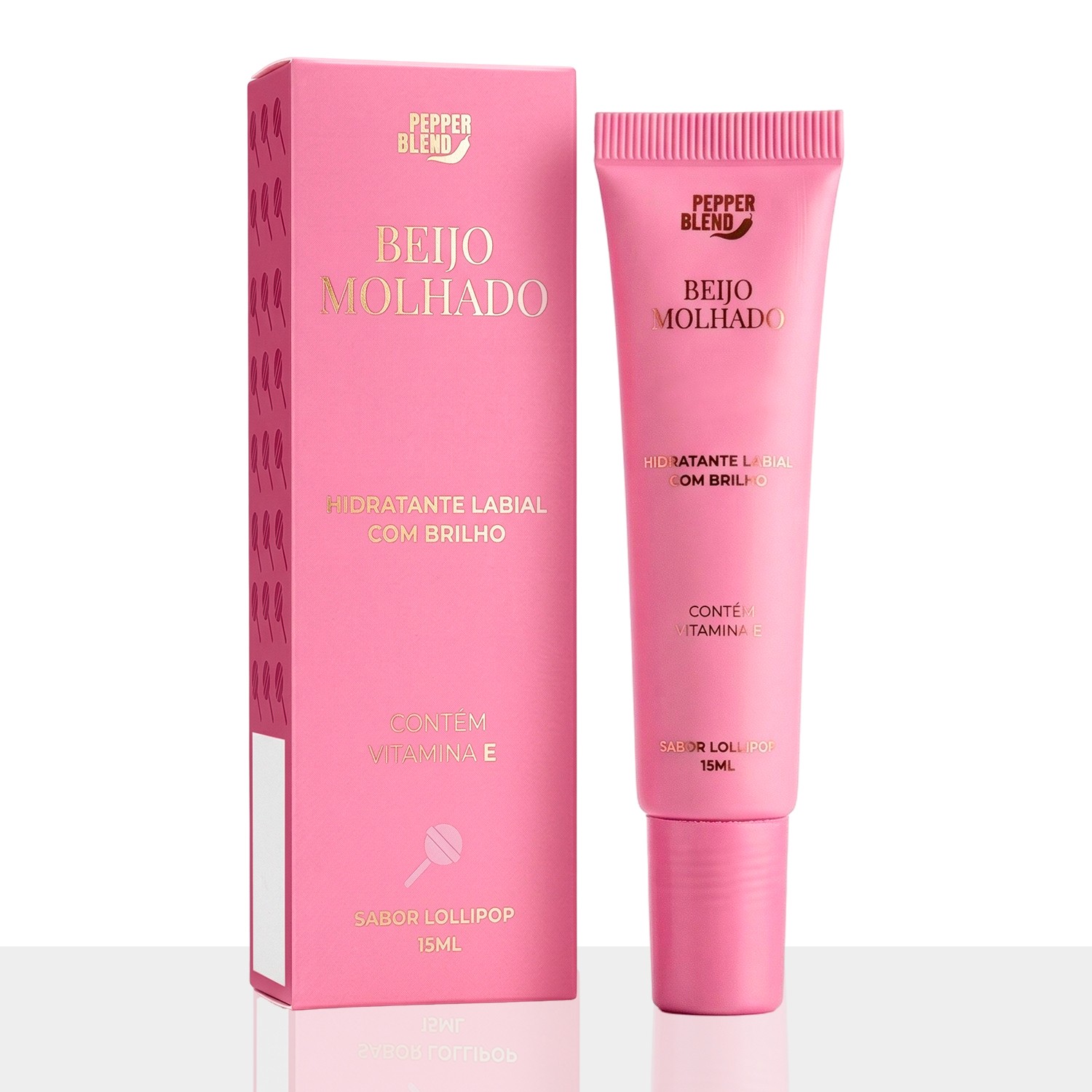 Hidratante Labial Vitamina E Efeito Gloss Lollipop 15ml