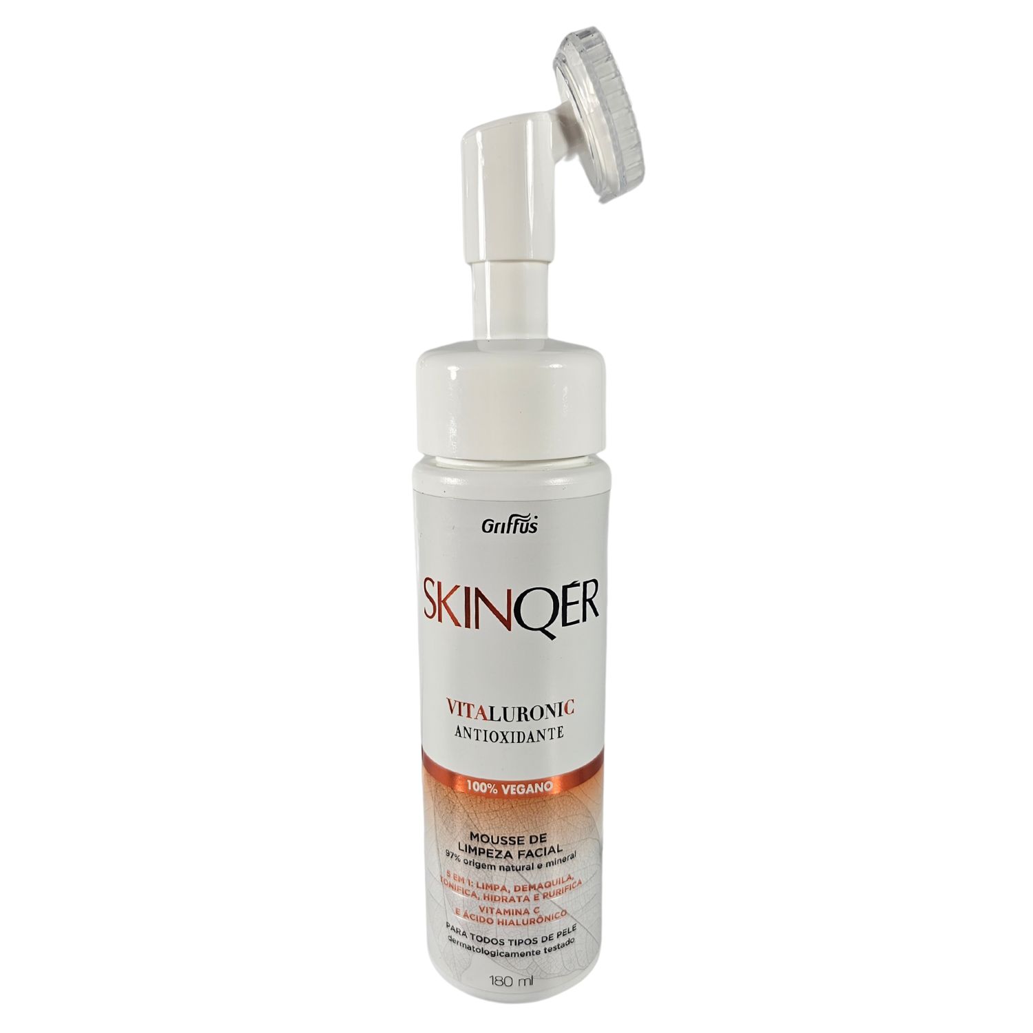 Griffus SKINQÉR Mousse de Limpeza Facial Antioxidade Vitaluronic 100% Vegano 180ml