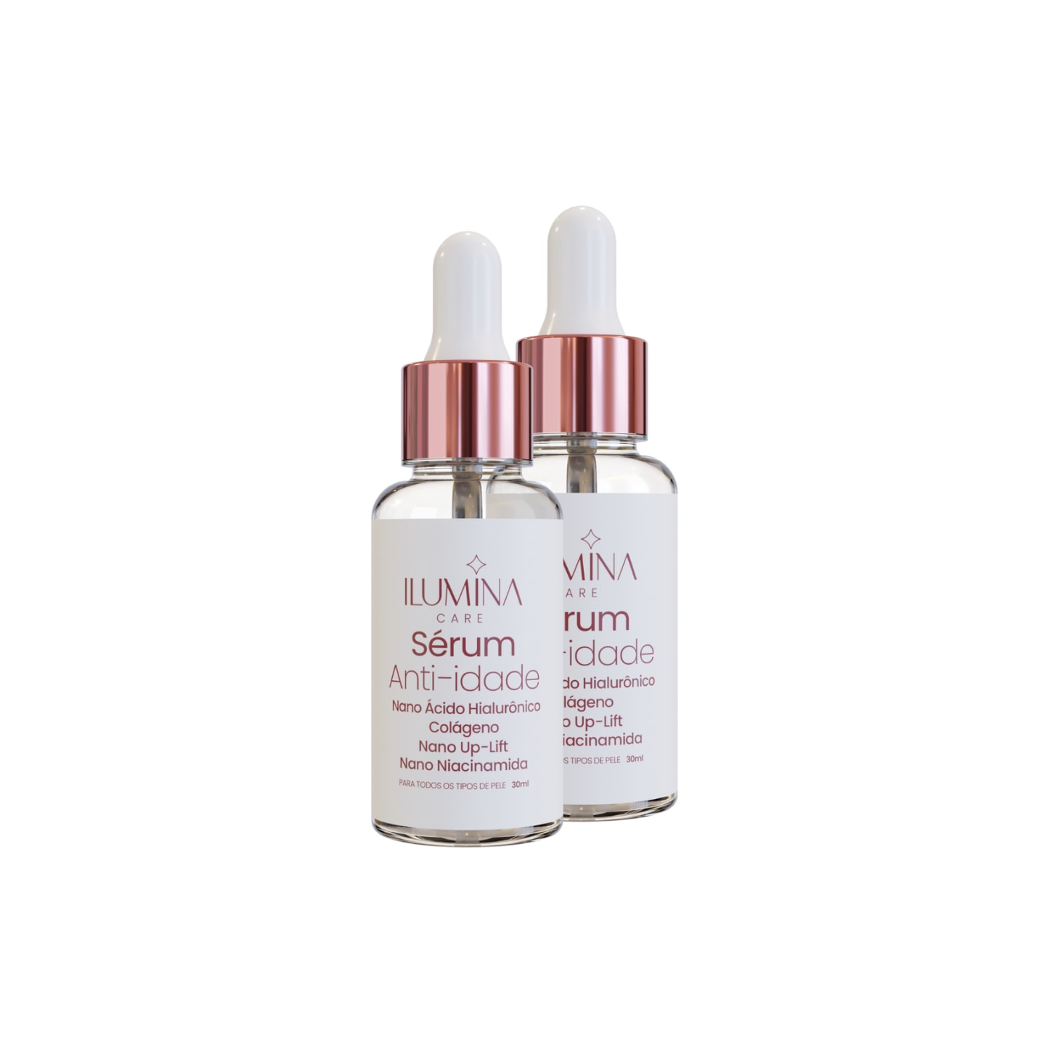 Kit 2 Sérum Facial Hidratante Anti-Idade 30ml Ilumina Care