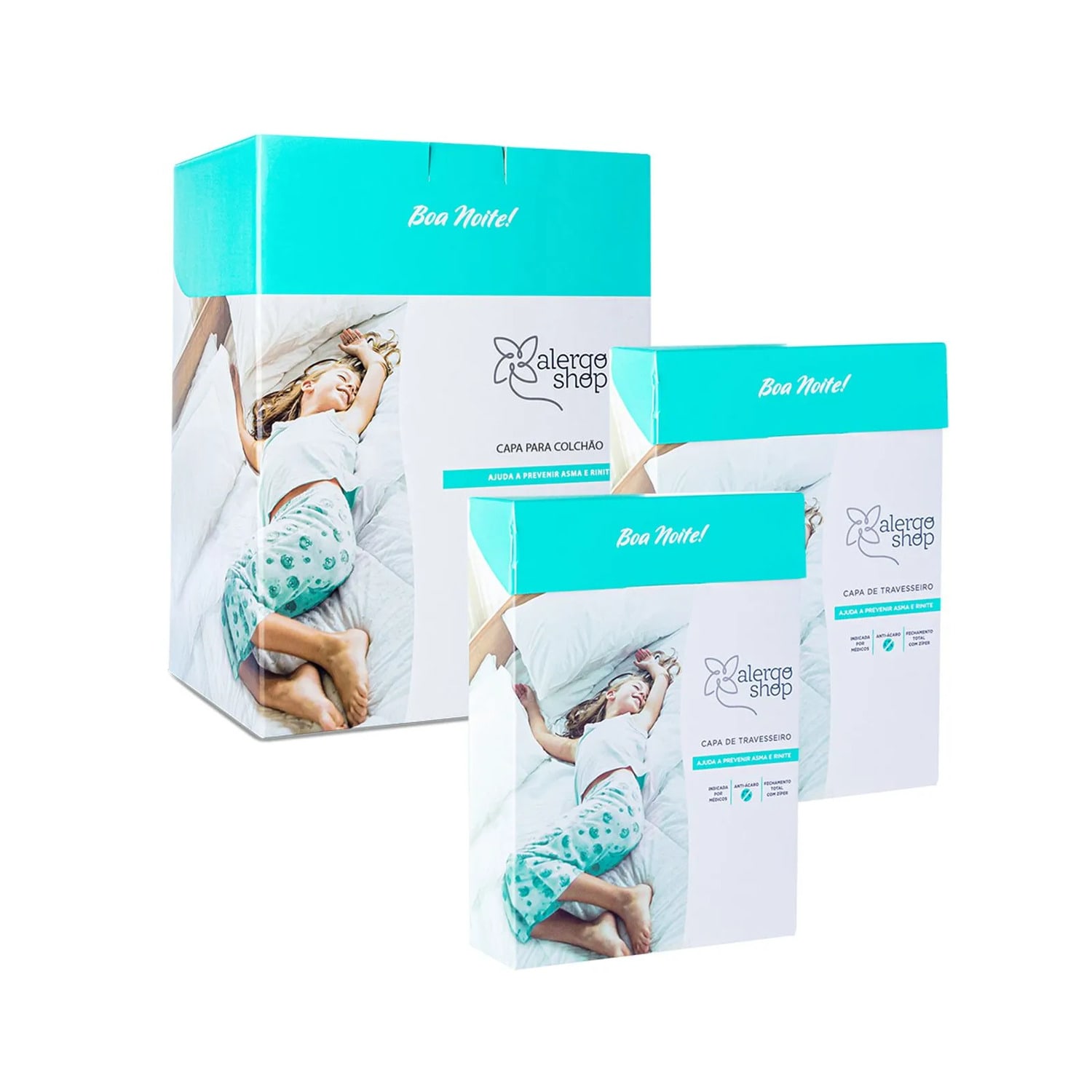 Kit Super Soft- Capa Antiácaro Solteiro e Capa de Travesseiro Solteiro Padrão 21cm - 3 Itens