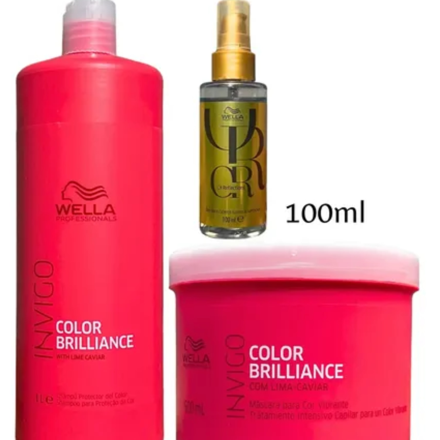 Wella - Color Brilliance - Kit Shampoo 1l + Mascara 500g+ Oil Reflections 100 ml
