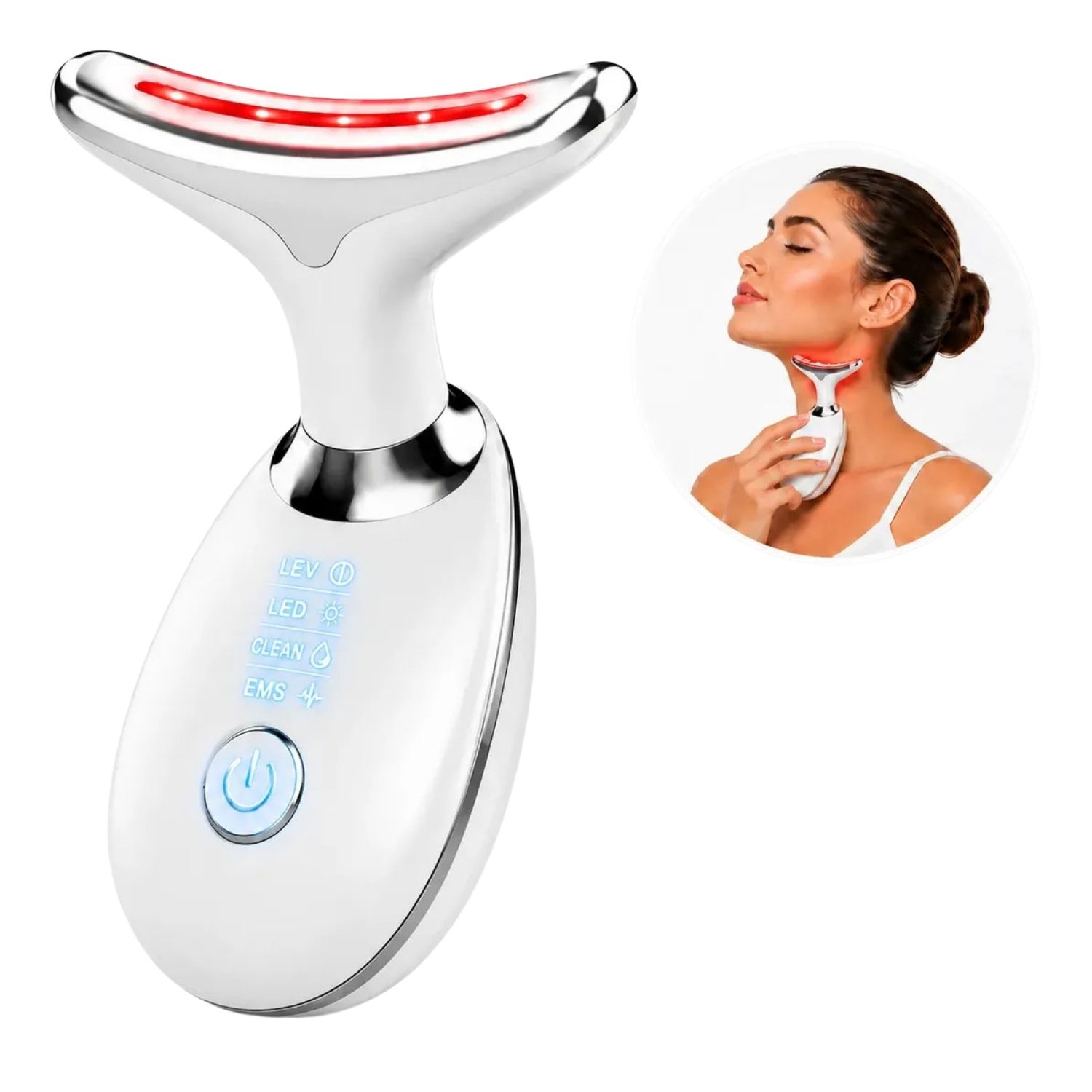 Aparelho Massageador Facial EMS Papada Antirrugas Lifting 3D