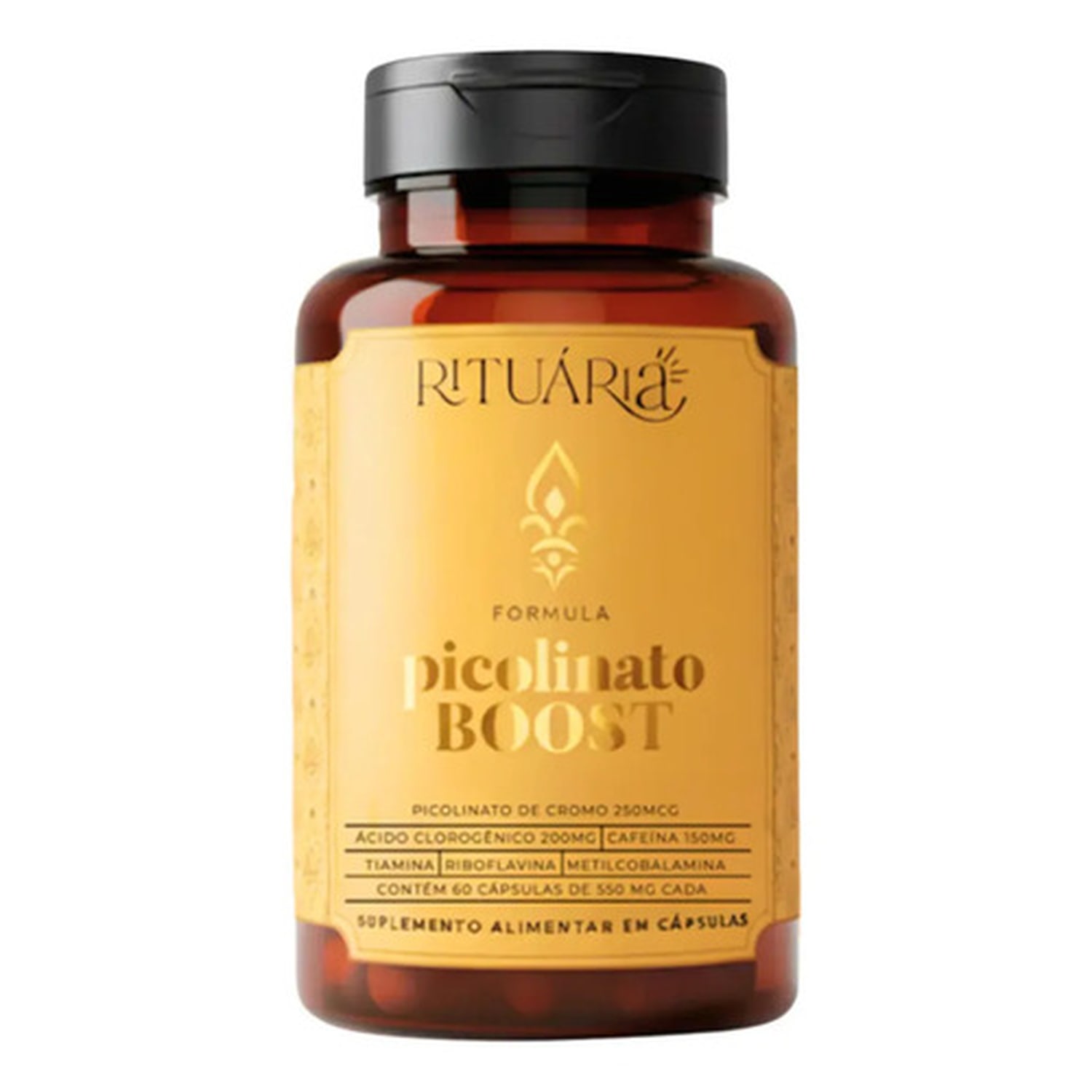Suplemento Picolinato Boost Energia - Rituária - 60cp 500mg Sem Sabor