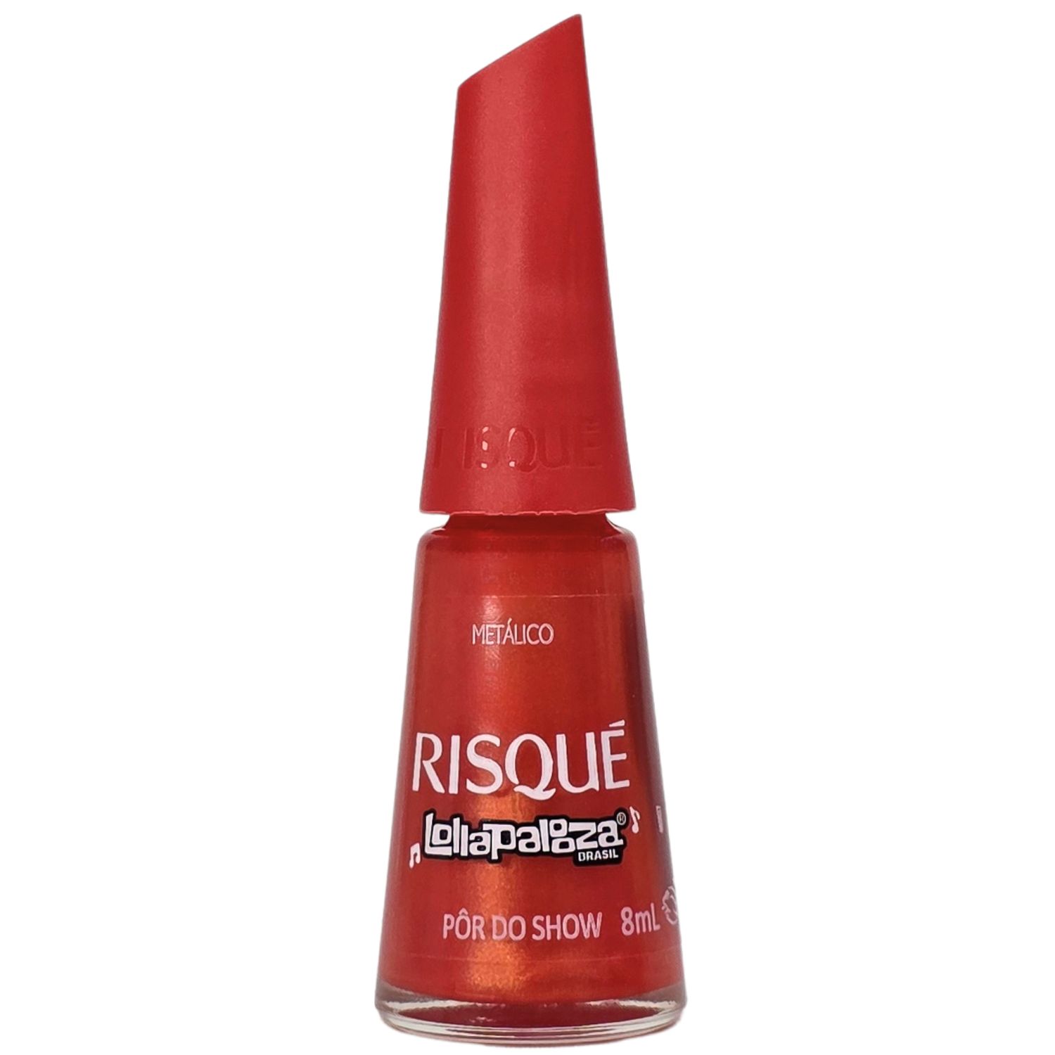 Risque Lollapaloza Brasil Esmalte Metálico Pôr do Show 8ml