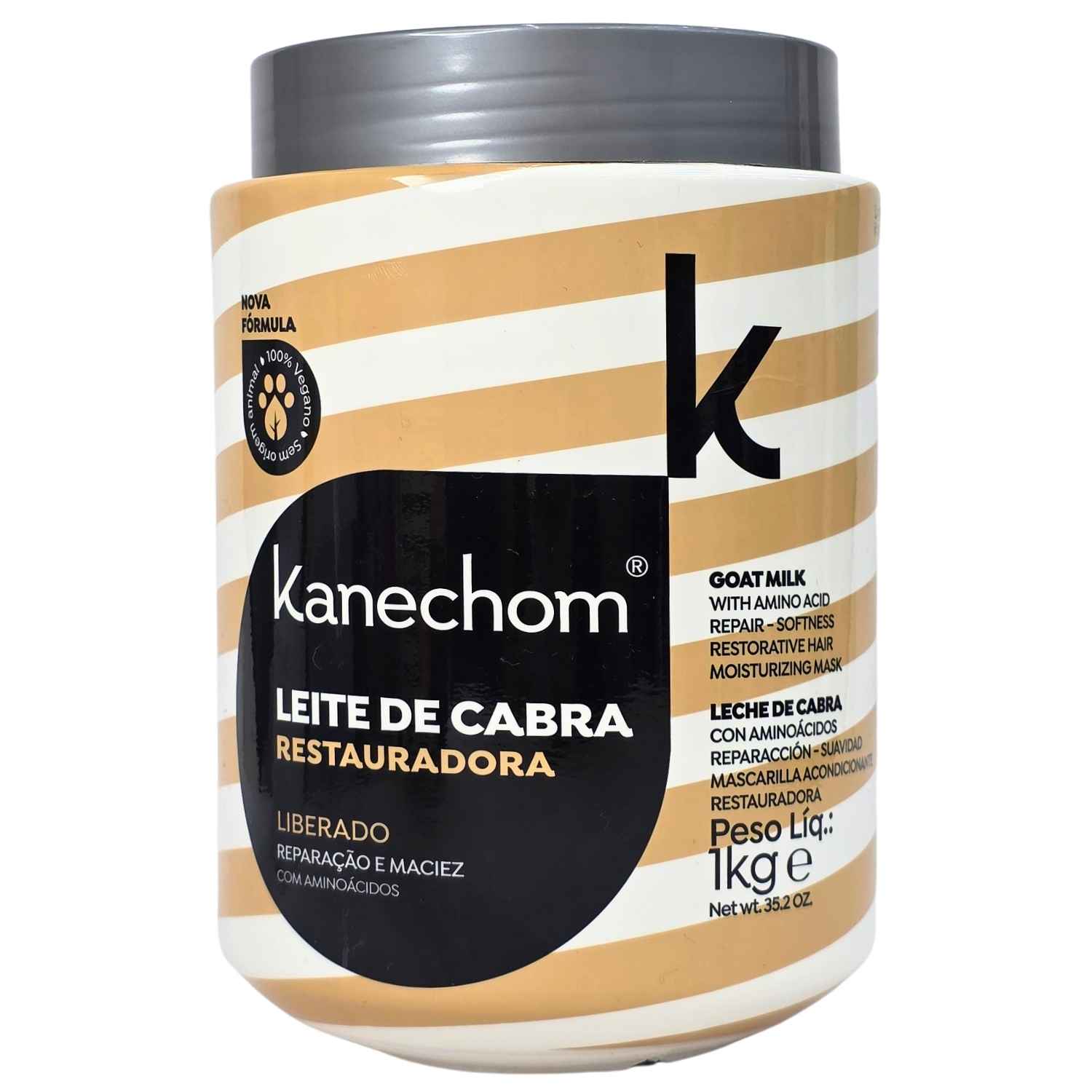 Kanechom Leite De CabraMáscara Capilar Restauradora Vegano 1kg