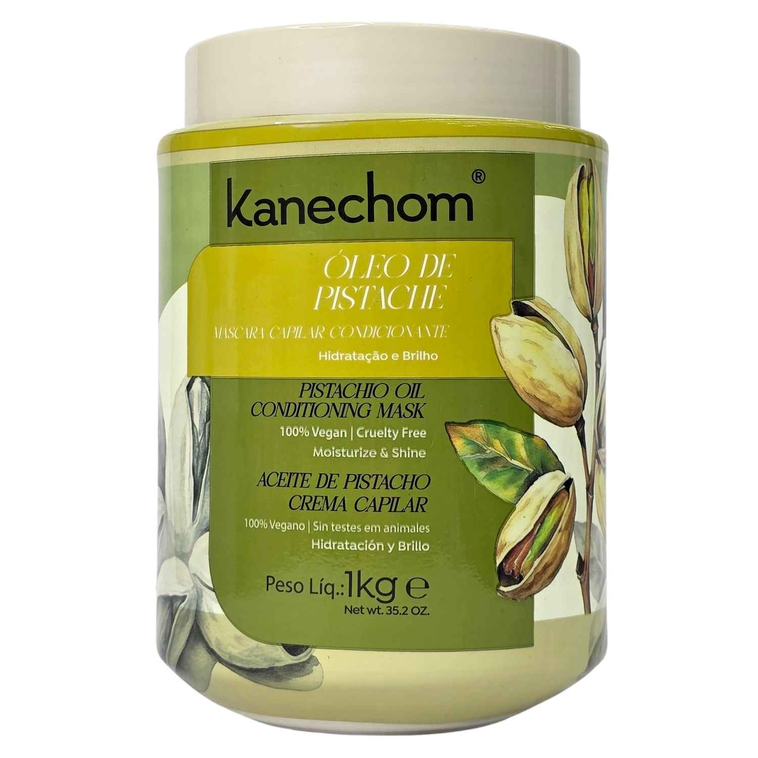 Kanechom Óleo de Pistache Máscara Capilar Hidratação e Brilho Vegano 1kg