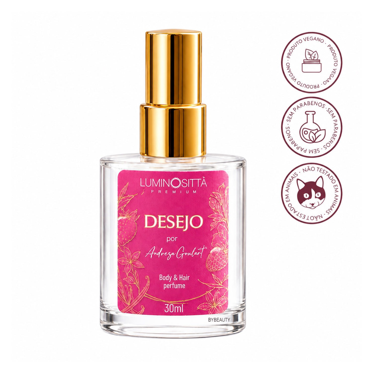 Perfume Desejo Body & Hair 30ml Andreza Goulart Luminosittà