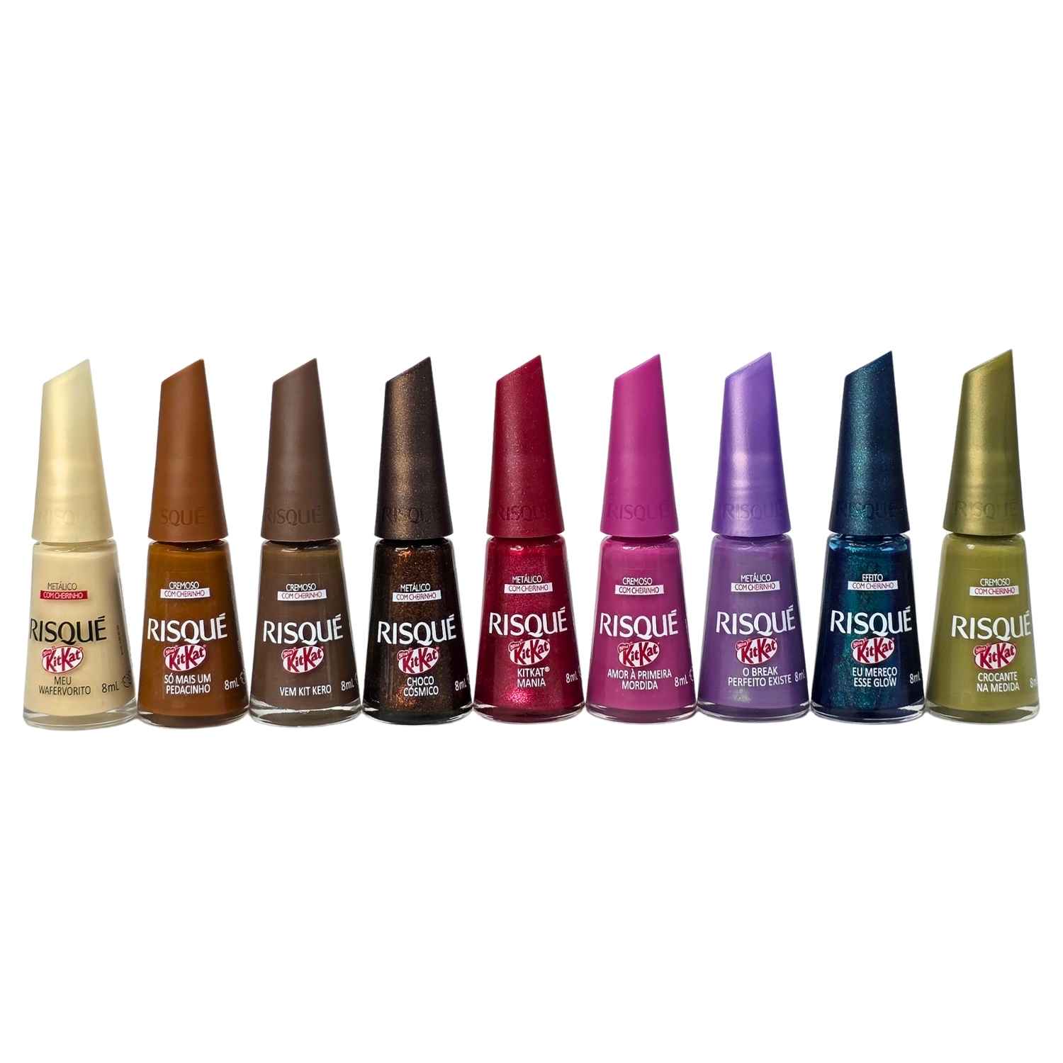 Kit Risque Kit Kat Esmalte Coleção Completa 9 Cores