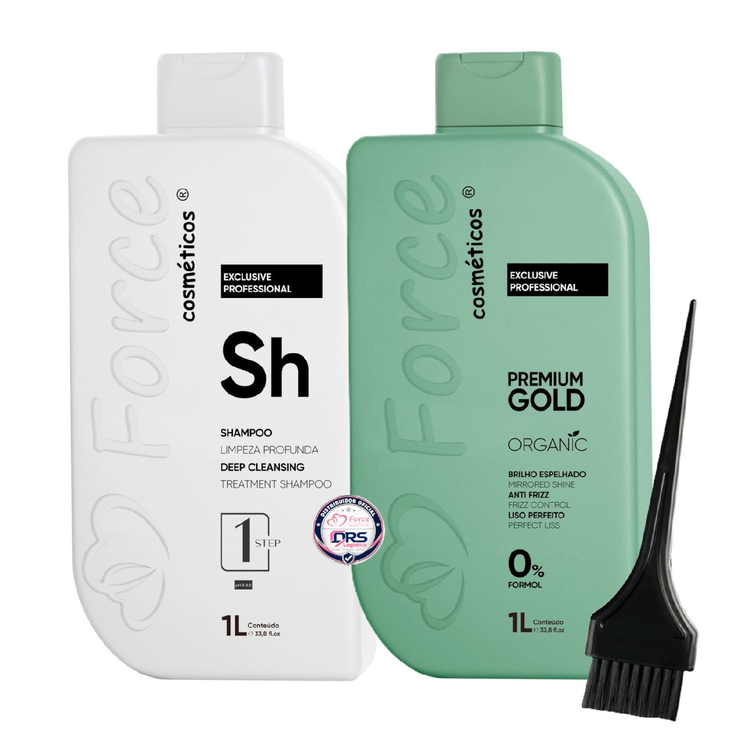 Kit Progressiva Orgânica - Alinhamento Capilar Premium Gold Profissional 1L