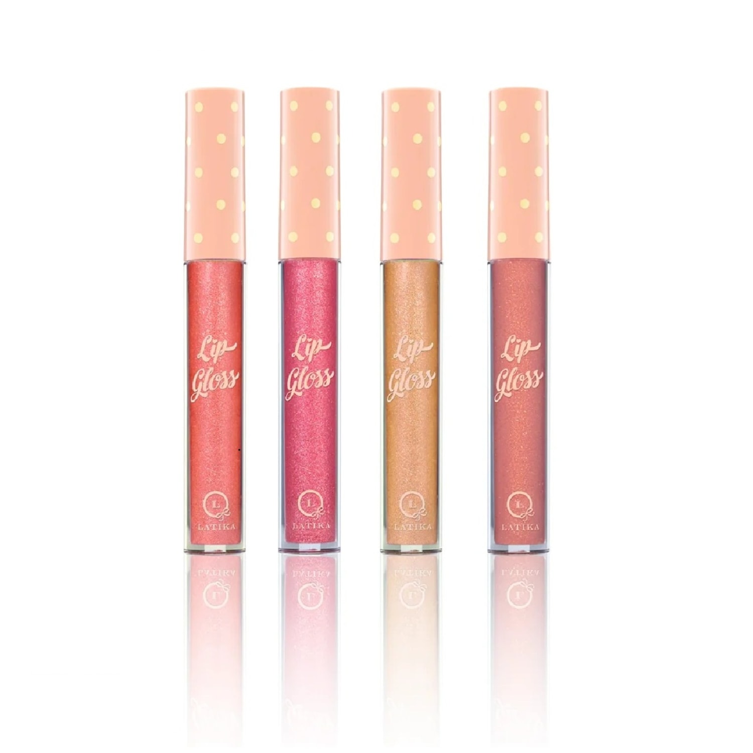 Kit 4 Gloss Labial Latika Lip Brilho Hidratante Efeito Molhado Cor 14,15,51 e 52