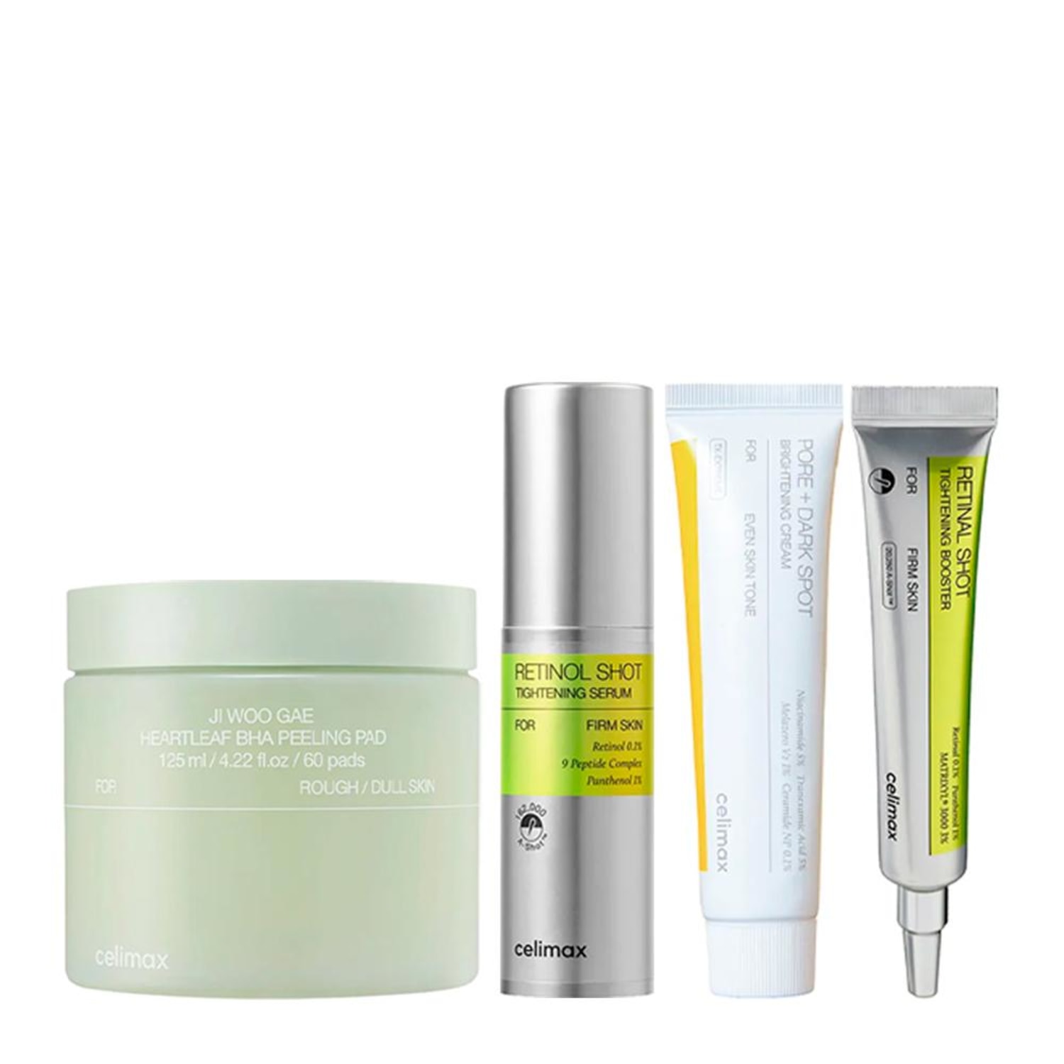 Kit Celimax Ji Woo Discos 125ml + Retinol Shot + Pore Dark Spot