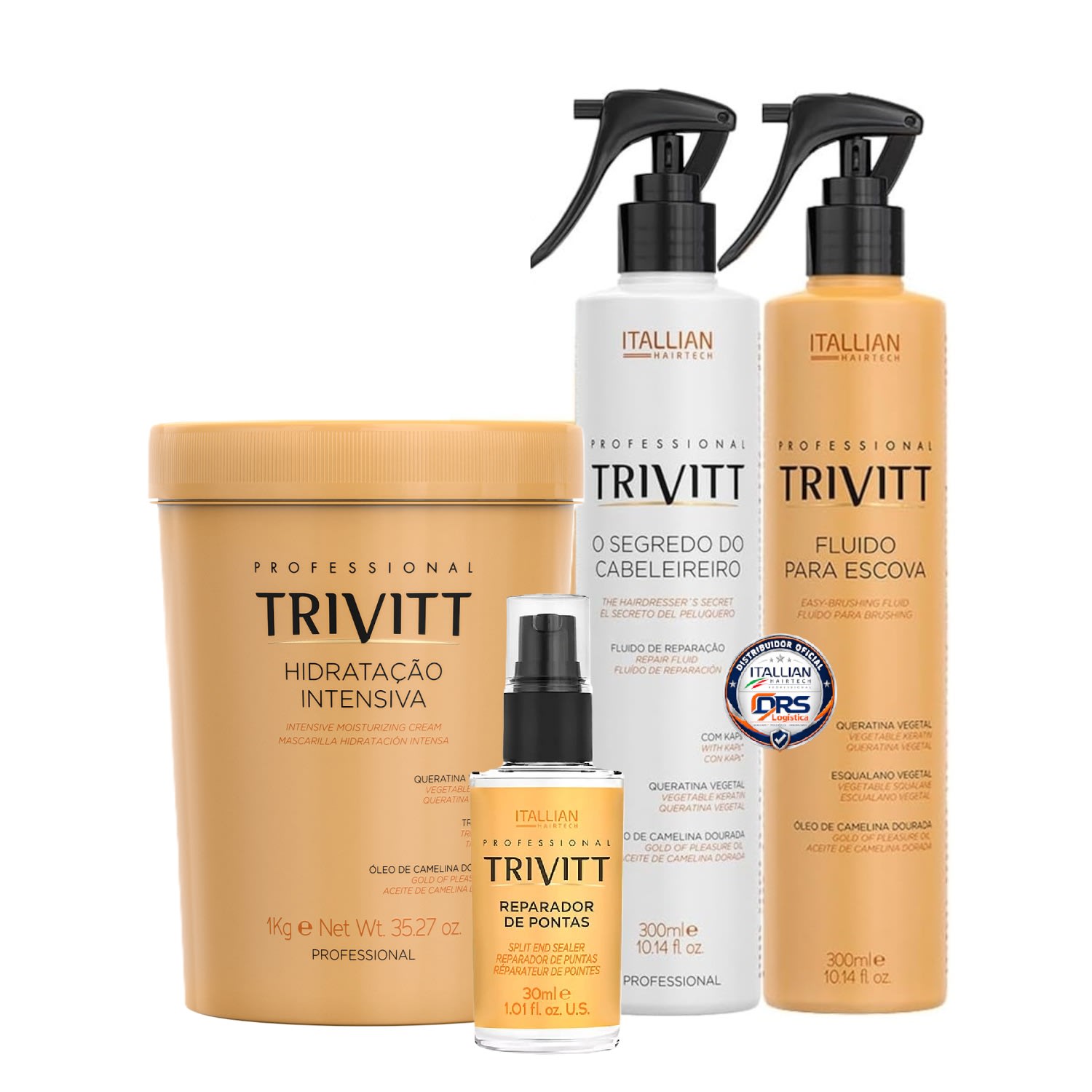 Kit Hidratação Capilar Trivitt 4 Itens – Hidratação & Reconstrução Profunda