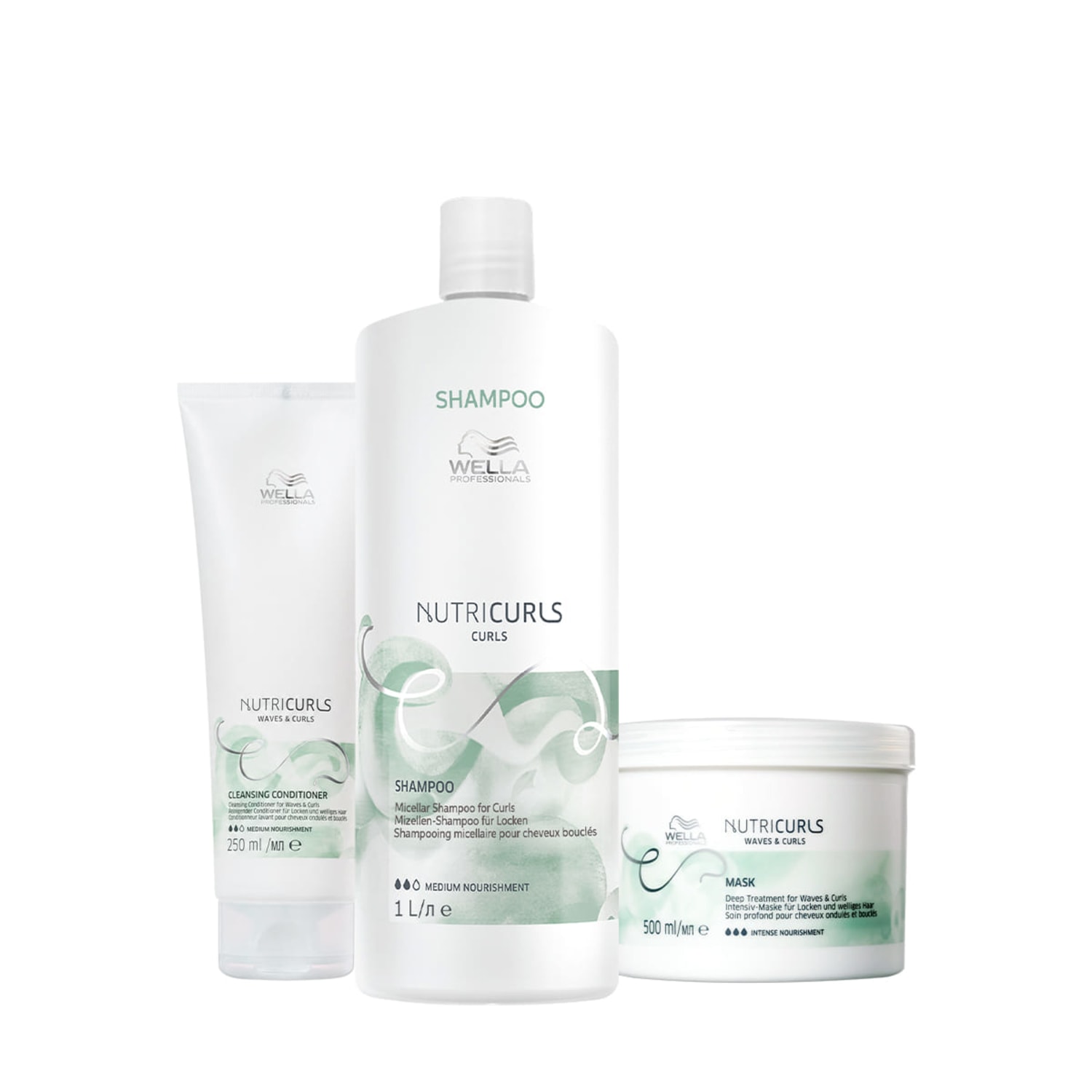 Kit Wella Professionals NutriCurls - Definição Completa para Cachos (3 produtos)