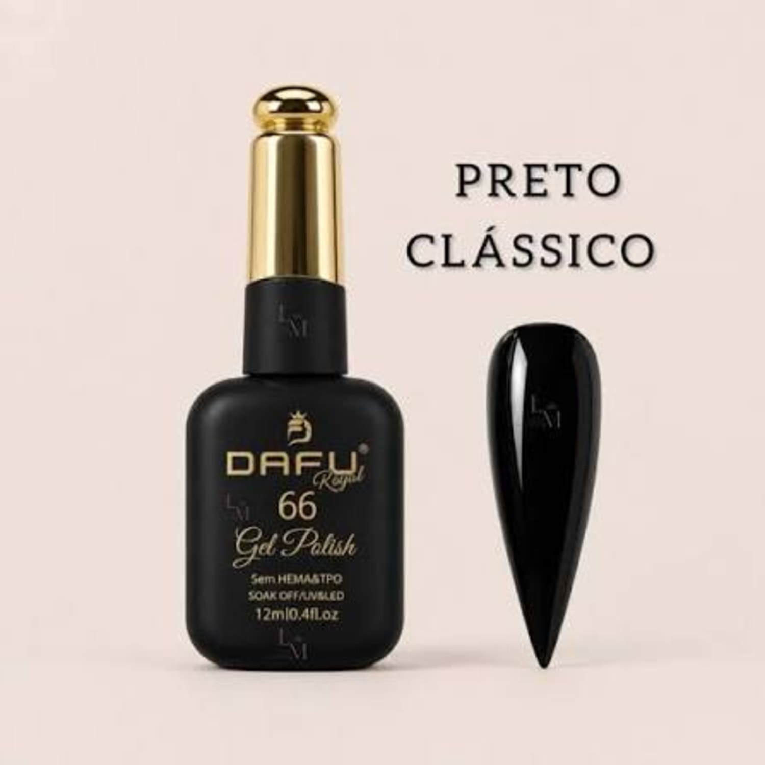 ESMALTE DAFU ROYAL PRETO 66 15ML