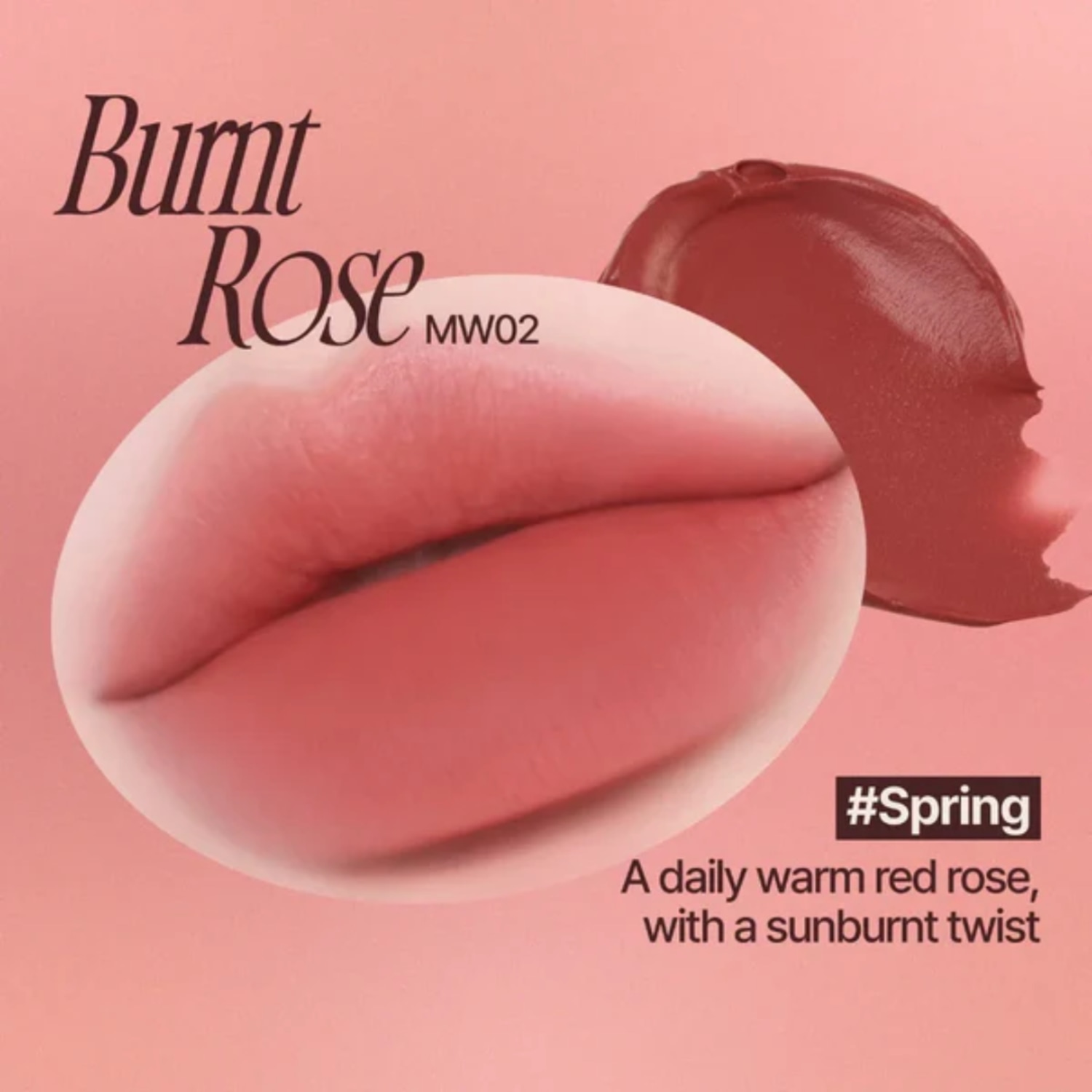 FWEE Rose Obsession Stay-Fit Lip Tint 3.8g Glow:#MW02 Burnt Rose