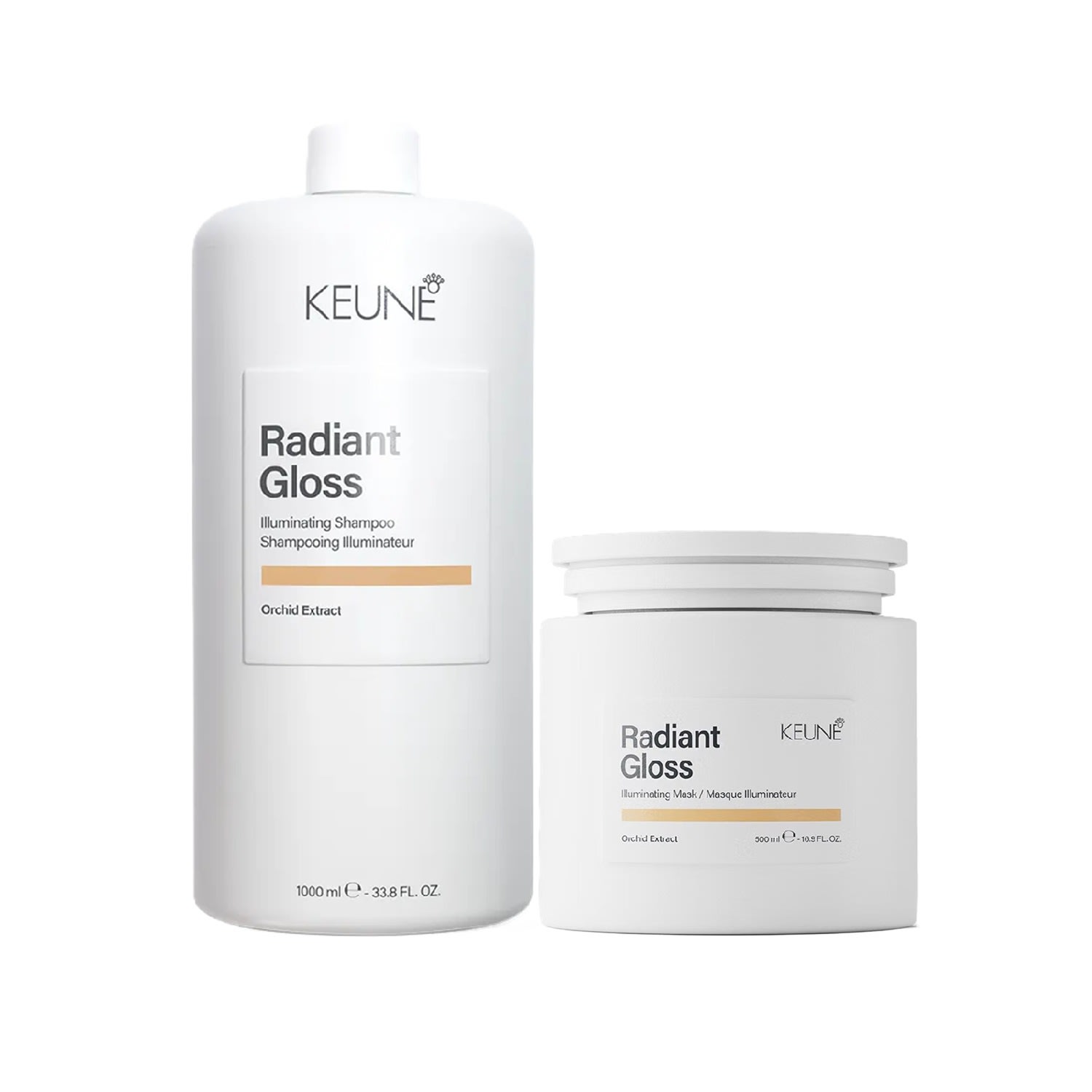 Kit Keune Radiant Gloss - Shampoo 1000ml + Mácara 500ml