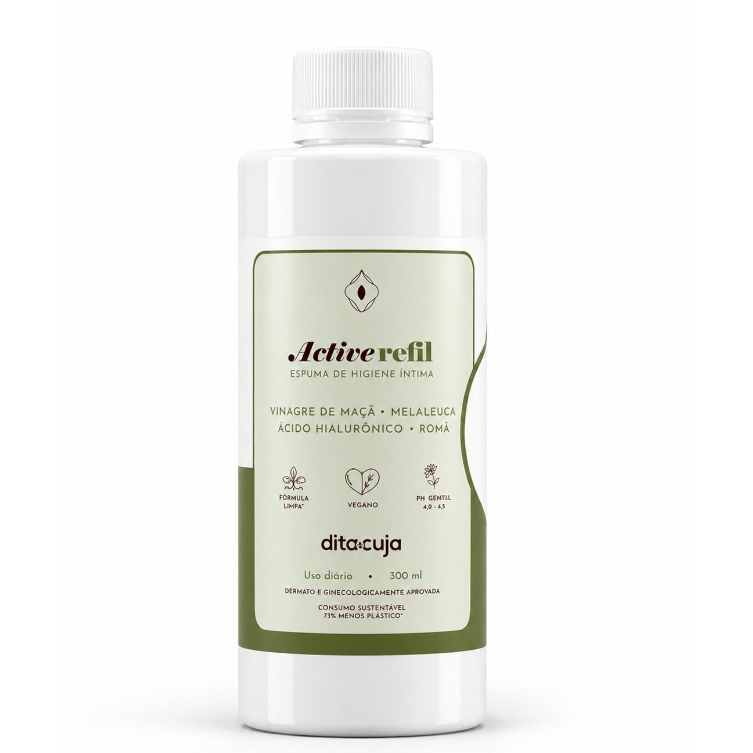 Refil Espuma Higiene Íntima Feminina Active Dita Cuja 300ml