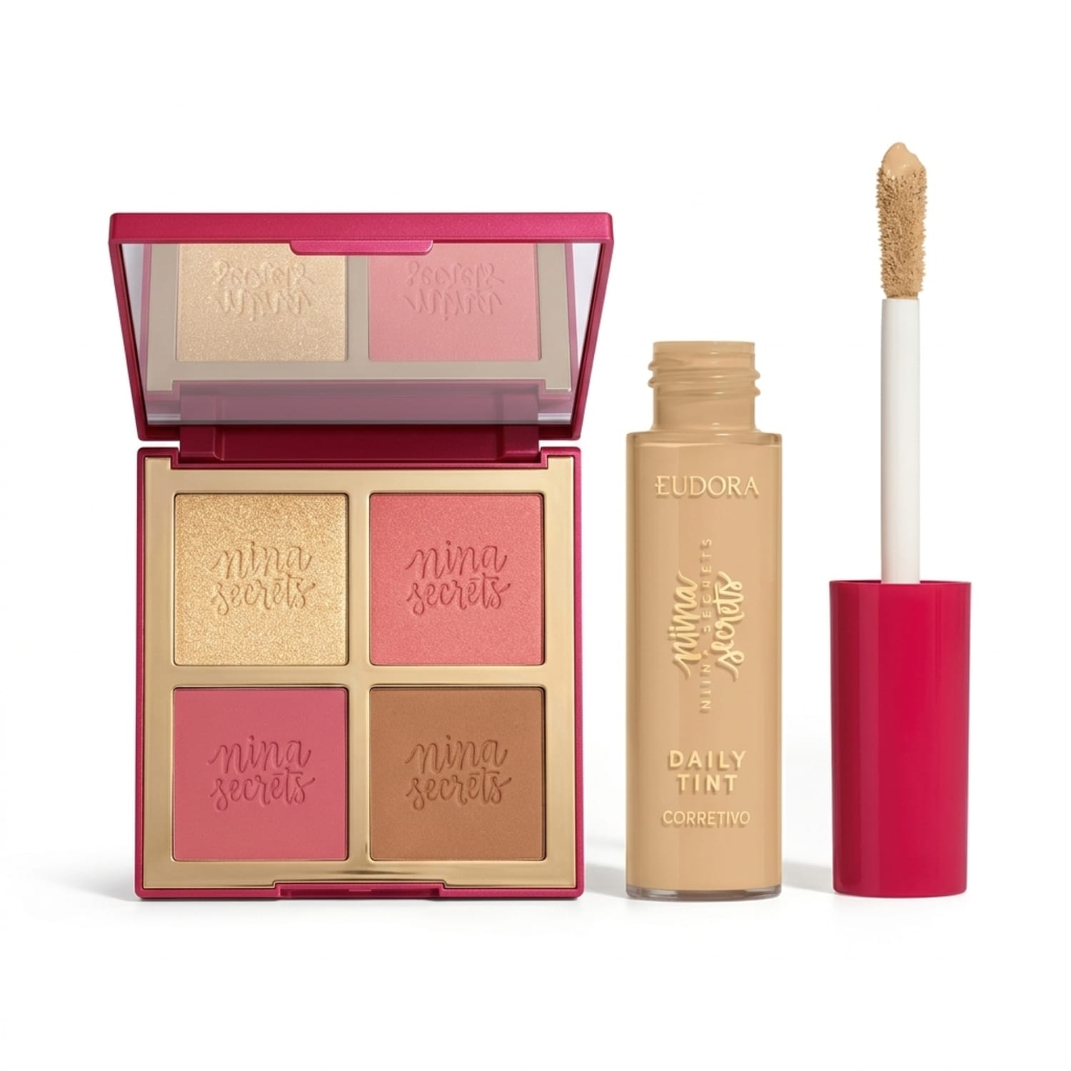Combo Niina Secrets: Paleta Luminous 12g + Corretivo Daily Tint Cor 05 10ml