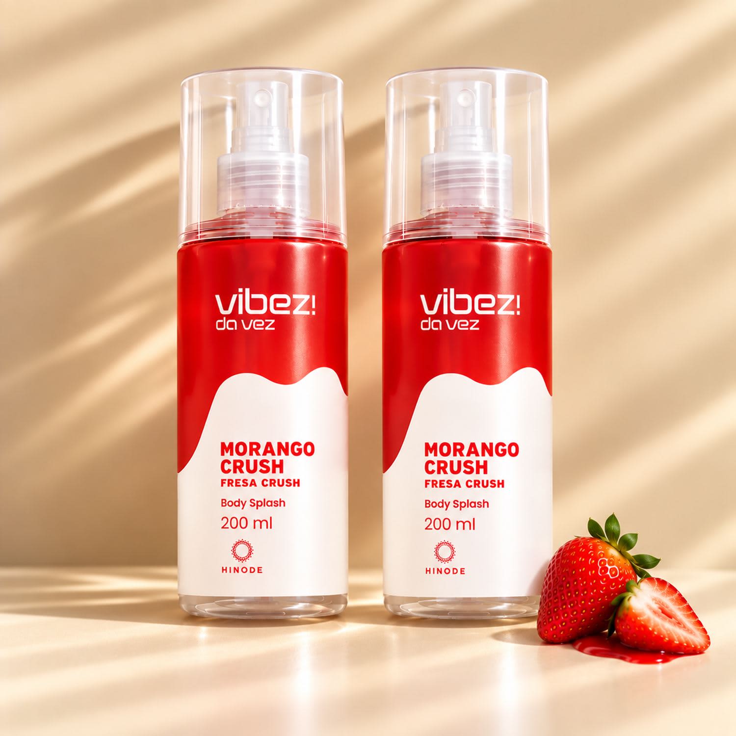 Kit 2 Body Splash Vibez da Vez! Morango Crush