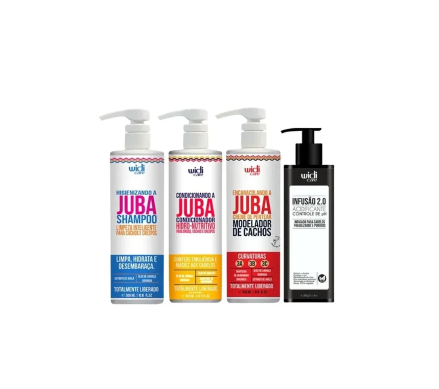 Kit Widi Care Trio Juba + Infusão 2.0 Acidificante 300g