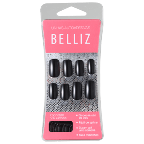 Belliz Autoadesivas Black - Unhas Postiças