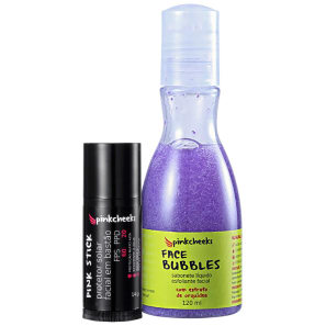 Kit Pink Cheeks Pink Stick Face Bubbles Stick Pele Protegida (2 produtos)