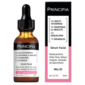 Sérum Facial 6% Multivitaminas + Mant. Abacate + Esqualano + Bisabolol Principia Skincare Mix-03 - Multirreparador 30ml