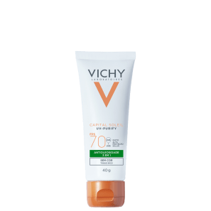Vichy Capital Soleil Radiance UV-Glow FPS 60 Pele Clara a Média Clara - Protetor Solar com Cor