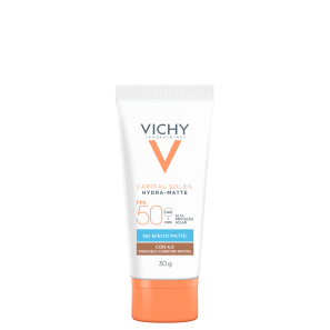 Vichy Capital Soileil Hydra-Matte FPS50 4.0 - Protetor Solar Facial com Cor 30g