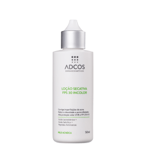 Adcos Acne Solution FPS30 - Loção Secativa Incolor para Acne 50ml