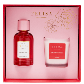 Conjunto Majestic Rose Felisa Feminino Eau de Parfum 100ml + Vela Perfumada 150g