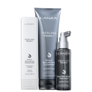 Kit L'Anza Healing Remedy Scalp Balancing Cleanser de Tratamento (3 Produtos)