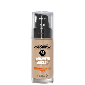 Revlon ColorStay 24 Horas Pele Mista à Oleosa FPS15 200 Nude - Base Líquida 30ml