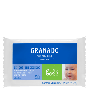 Granado Bebê Lavanda - Lenços de Limpeza (50 unidades)