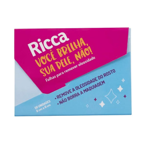 Ricca Lenço Removedor de Oleosidade 50 Unidades