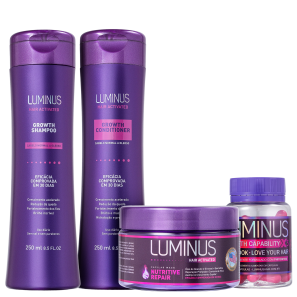 Kit Luminus Hair Growth Daily Cabelo Normal a Oleoso