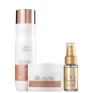 Kit Wella Professionals Fusion + Oil Reflections (3 Produtos)