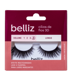 Belliz 3D Volume 4 Longo 209 - Cílios Postiços