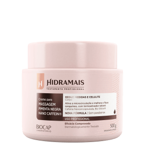 Hidramais Pimenta Negra Nano Caffein - Creme de Massagem 500g
