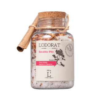 L'ODORAT Rosa Rubra, Jasmim e Gerânio - Escalda-Pés 150g