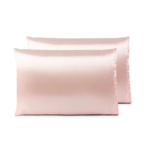 Fronha de cetim anti frizz rosa claro 70x50 1 unidade