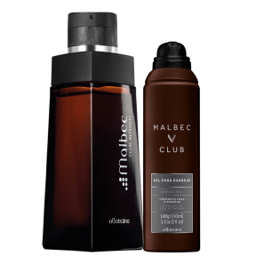 INATIVO - Combo Malbec Club Intenso: Des. Colônia + Gel Espuma para Barbear