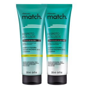 Combo Match Respeito aos Lisos Naturais: Shampoo Equilíbrio + Condicionador Equilíbrio