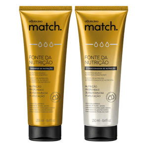 Combo Match Fonte Da Nutrição Fios Finos: Shampoo + Condicionador + Máscara Capilar
