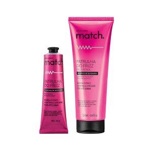 Combo Match Patrulha Do Frizz: Shampoo, 250ml + Máscara Capilar, 100g