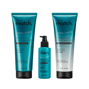 Combo Match Tônico Do Crescimento: Shampoo, 250ml + Condicionador, 250ml + Complexo Acelerador, 100ml